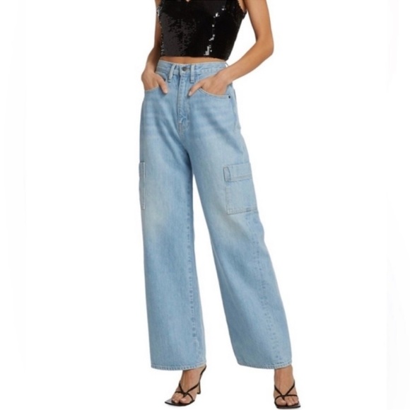 FRAME Wide Leg Baggy Jeans High Rise - Picture 3 of 14